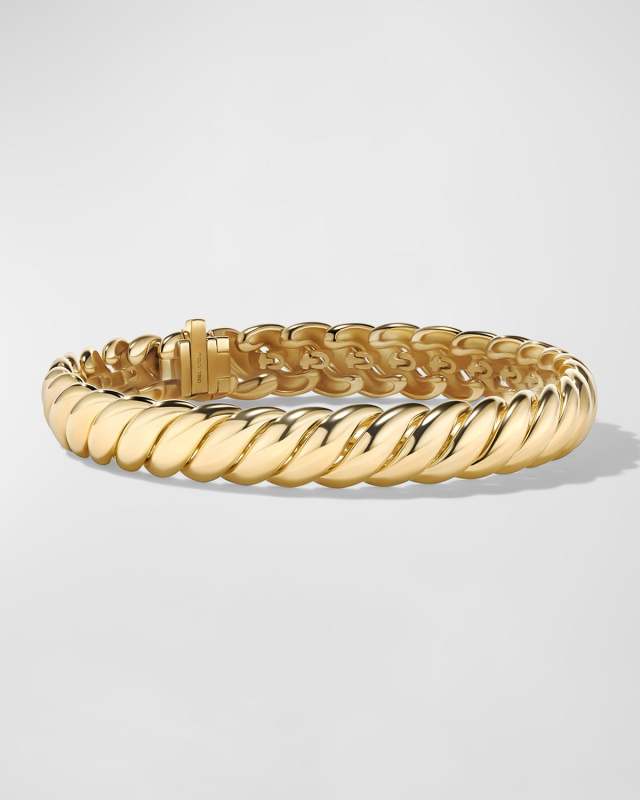 8.5mm Sculpted Cable Bracelet in 18K Gold